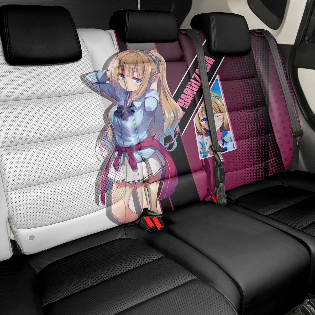 Kei Karuizawa Back Car Seat Cover Playful Modern School Anime Style