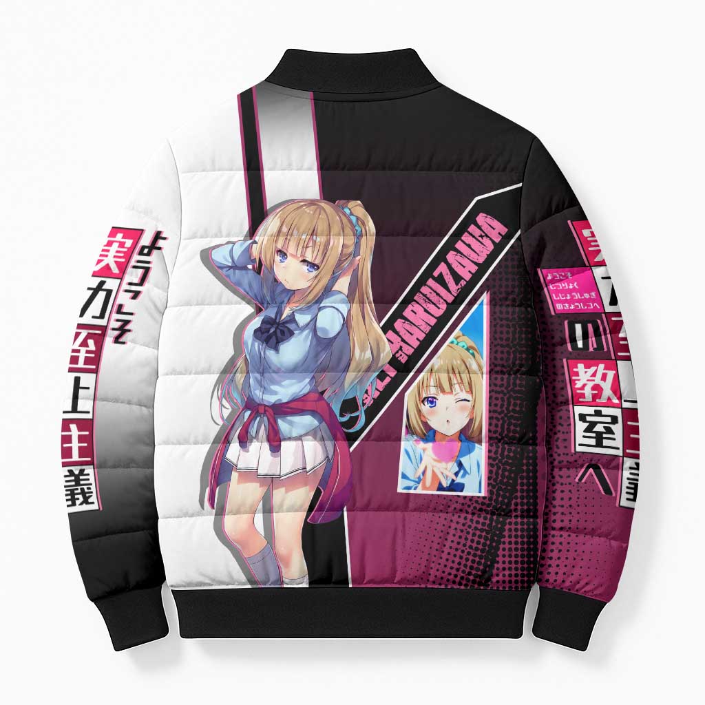 Kei Karuizawa Bomber Puffer Jacket Playful Modern School Anime Style