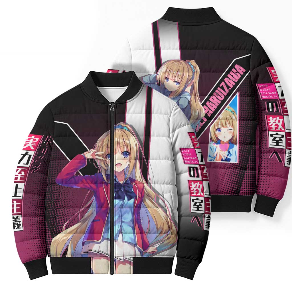 Kei Karuizawa Bomber Puffer Jacket Playful Modern School Anime Style