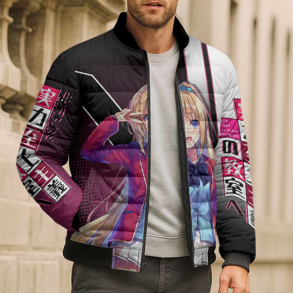 Kei Karuizawa Bomber Puffer Jacket Playful Modern School Anime Style