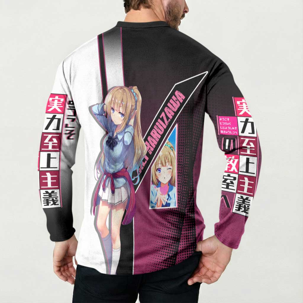 Kei Karuizawa Button Sweatshirt Playful Modern School Anime Style