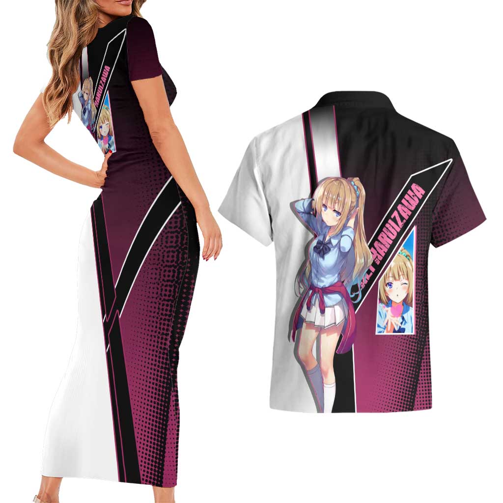 Kei Karuizawa Couples Matching Short Sleeve Bodycon Dress and Hawaiian Shirt Playful Modern School Anime Style