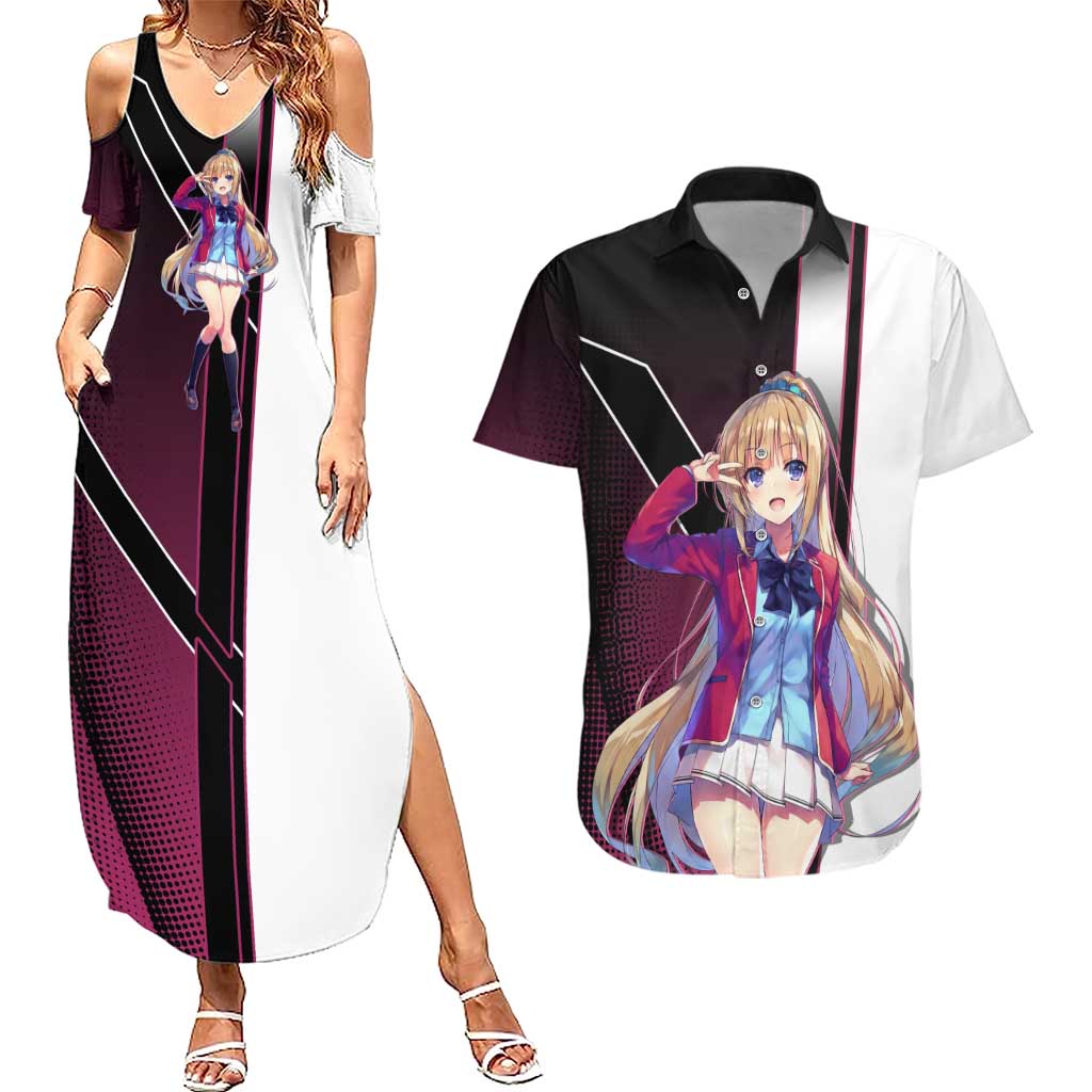 Kei Karuizawa Couples Matching Summer Maxi Dress and Hawaiian Shirt Playful Modern School Anime Style