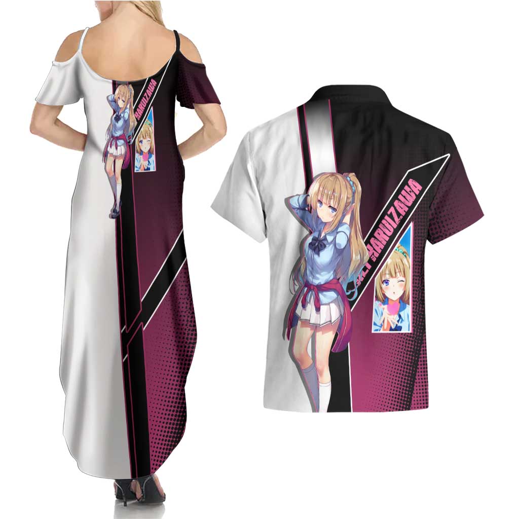 Kei Karuizawa Couples Matching Summer Maxi Dress and Hawaiian Shirt Playful Modern School Anime Style