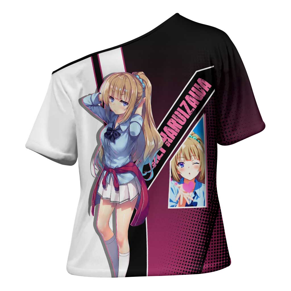 Kei Karuizawa Cross Shoulder Shirt Playful Modern School Anime Style