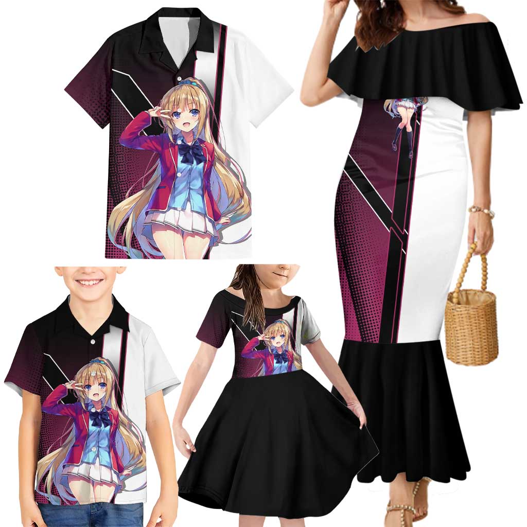 Kei Karuizawa Family Matching Mermaid Dress and Hawaiian Shirt Playful Modern School Anime Style