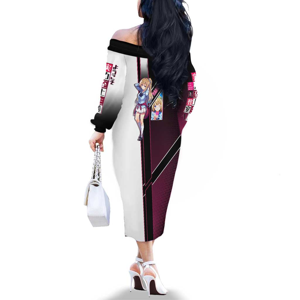 Kei Karuizawa Family Matching Off The Shoulder Long Sleeve Dress and Hawaiian Shirt Playful Modern School Anime Style