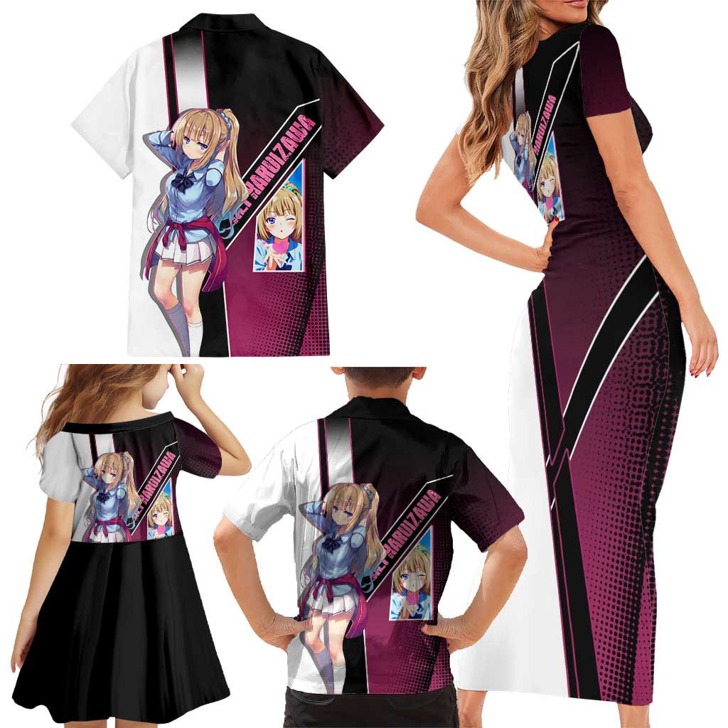 Kei Karuizawa Family Matching Short Sleeve Bodycon Dress and Hawaiian Shirt Playful Modern School Anime Style
