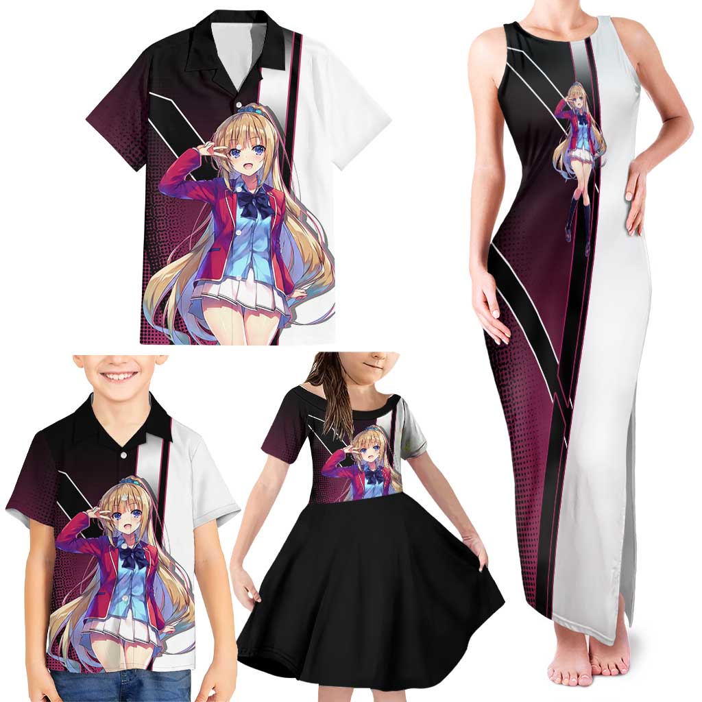 Kei Karuizawa Family Matching Tank Maxi Dress and Hawaiian Shirt Playful Modern School Anime Style
