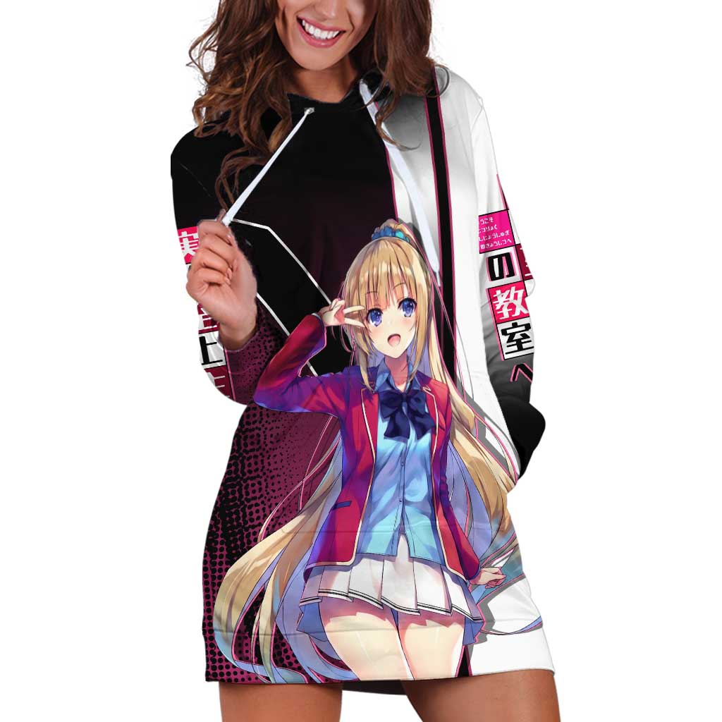 Kei Karuizawa Hoodie Dress Playful Modern School Anime Style