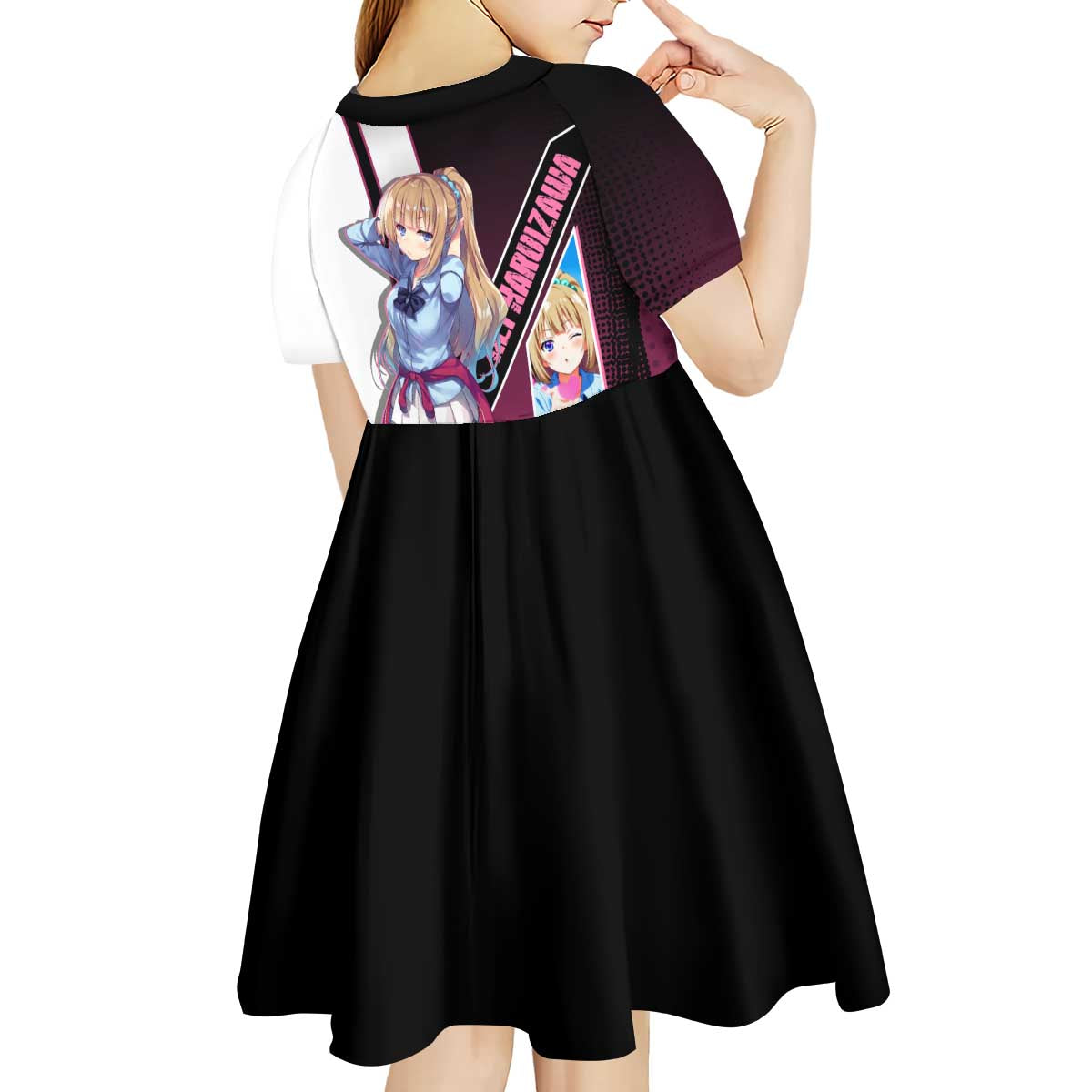 Kei Karuizawa Kid Short Sleeve Dress Playful Modern School Anime Style