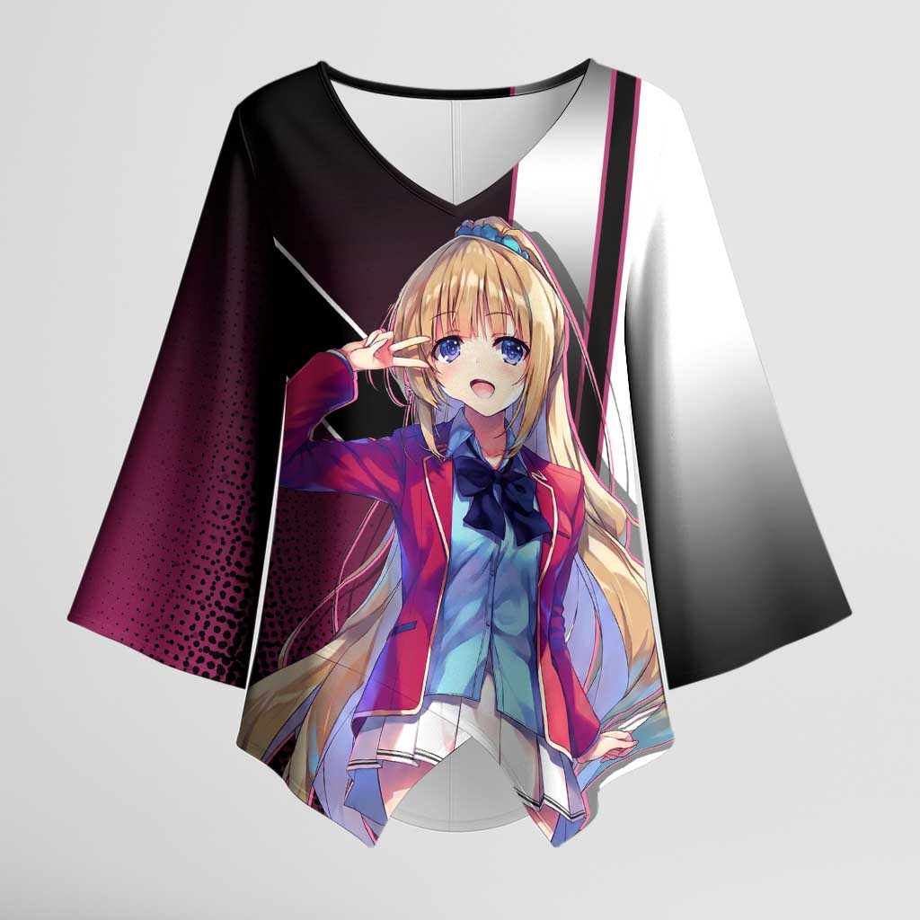 Kei Karuizawa Kimono Sleeve Blouse Playful Modern School Anime Style