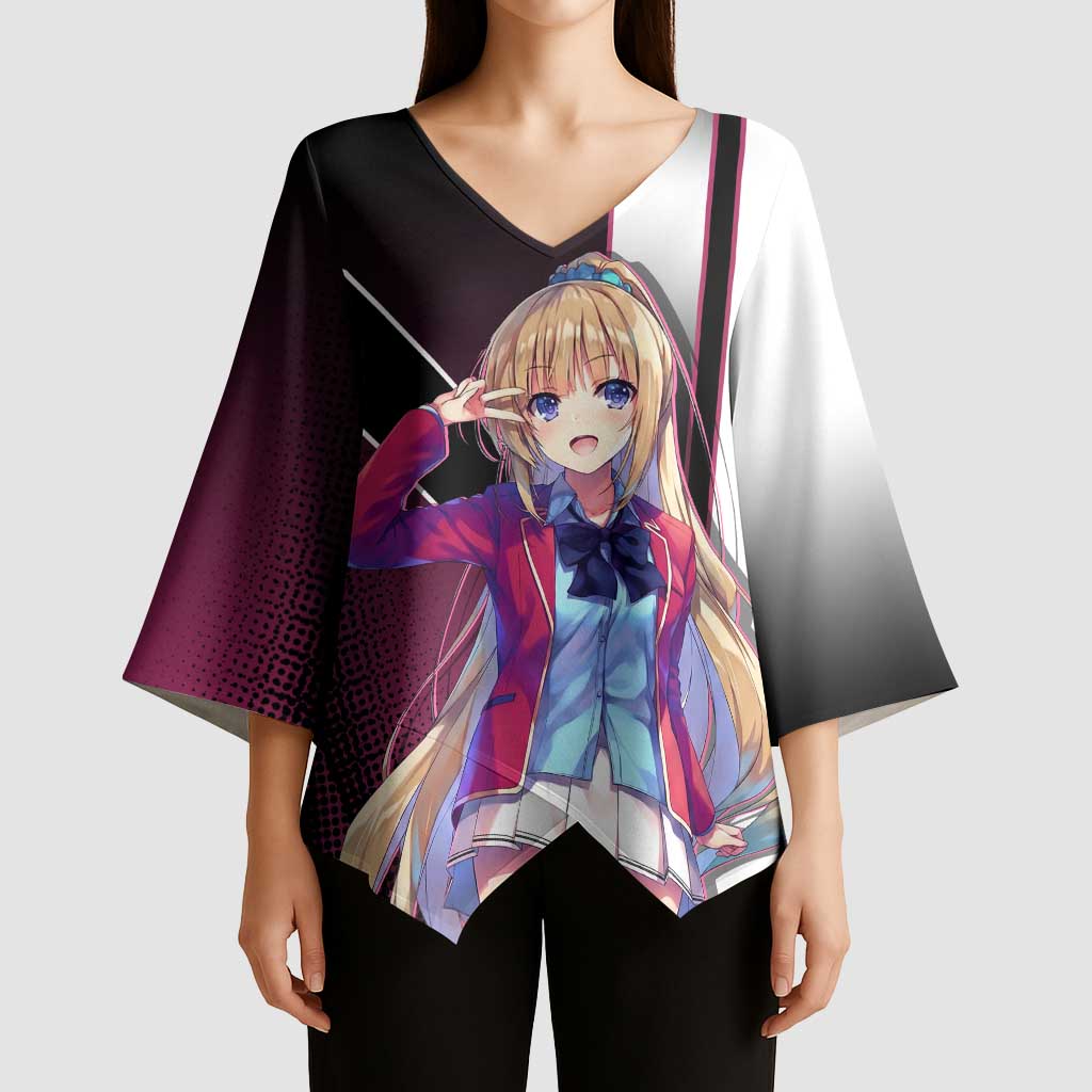 Kei Karuizawa Kimono Sleeve Blouse Playful Modern School Anime Style