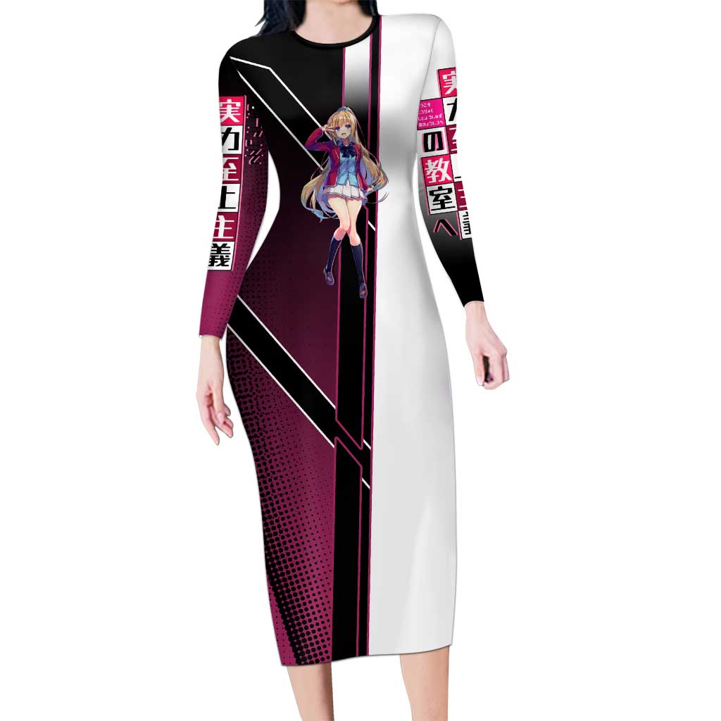 Kei Karuizawa Long Sleeve Bodycon Dress Playful Modern School Anime Style