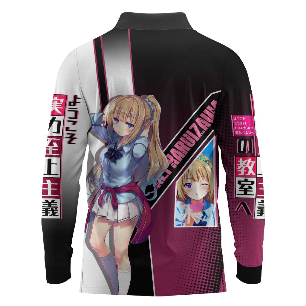 Kei Karuizawa Long Sleeve Polo Shirt Playful Modern School Anime Style