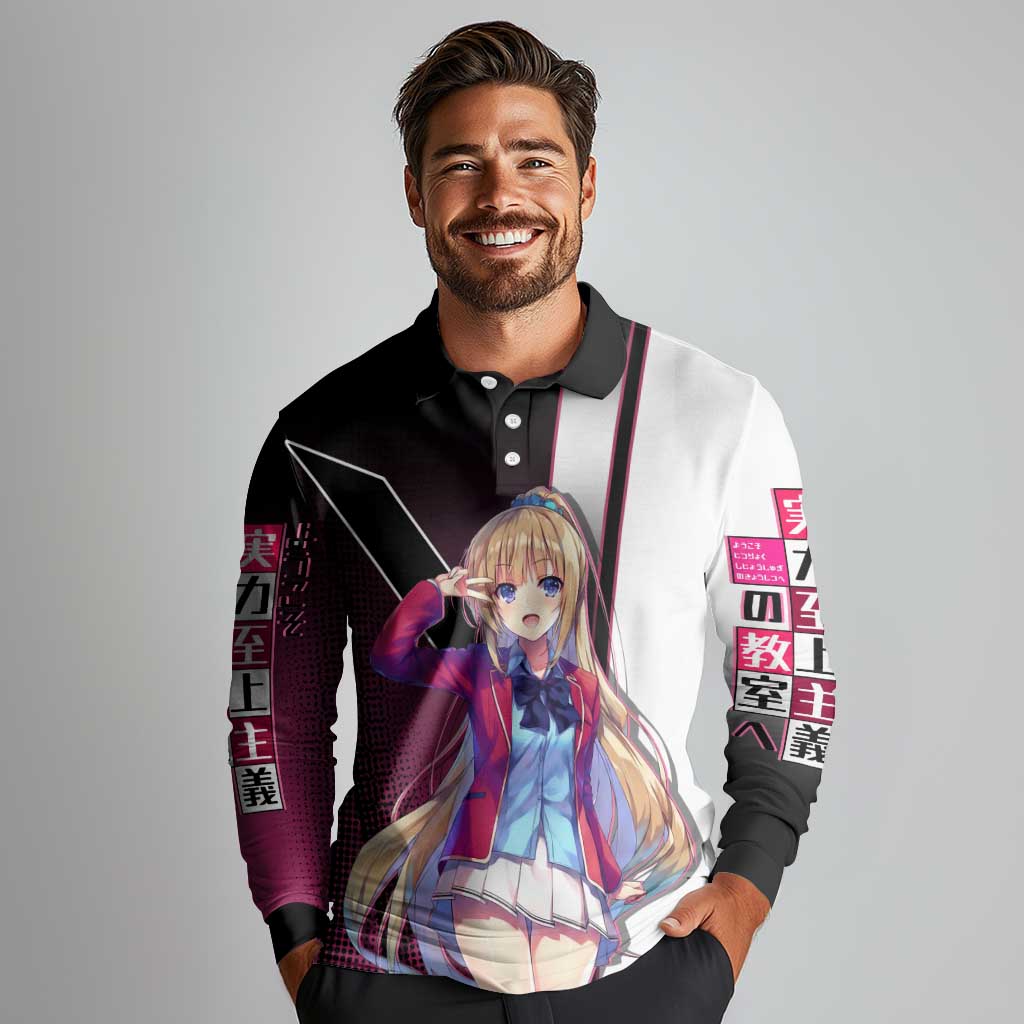 Kei Karuizawa Long Sleeve Polo Shirt Playful Modern School Anime Style