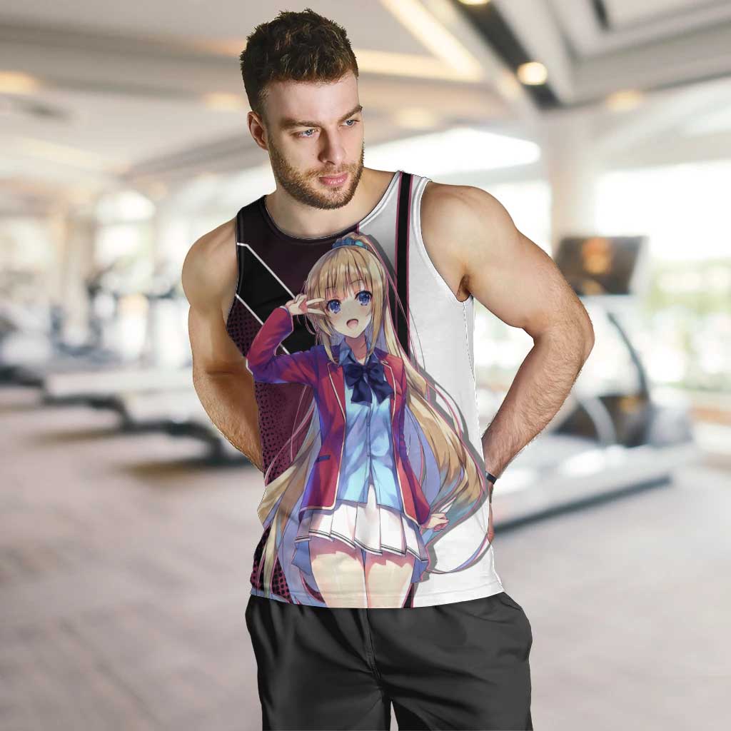 Kei Karuizawa Men Tank Top Playful Modern School Anime Style