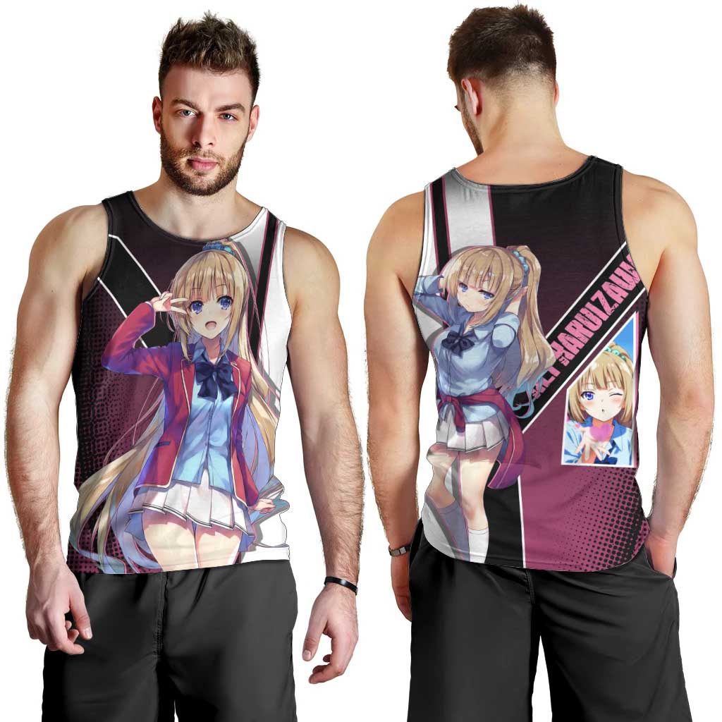 Kei Karuizawa Men Tank Top Playful Modern School Anime Style