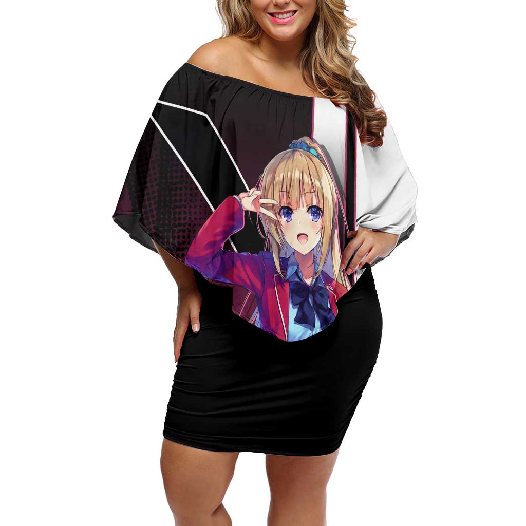 Kei Karuizawa Off Shoulder Short Dress Playful Modern School Anime Style