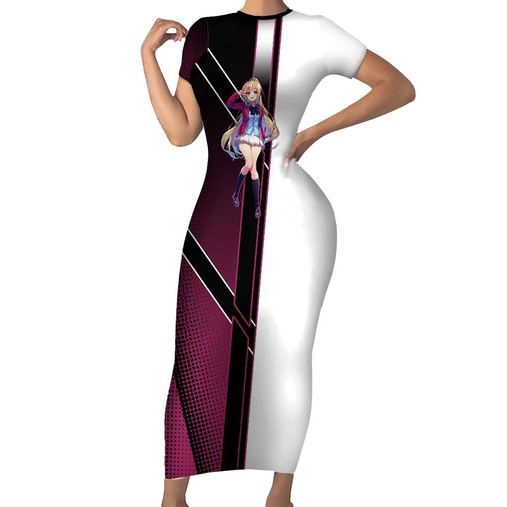 Kei Karuizawa Short Sleeve Bodycon Dress Playful Modern School Anime Style
