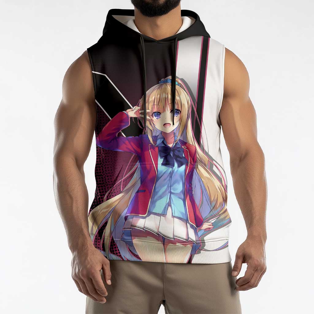 Kei Karuizawa Sleeveless Hoodie Playful Modern School Anime Style
