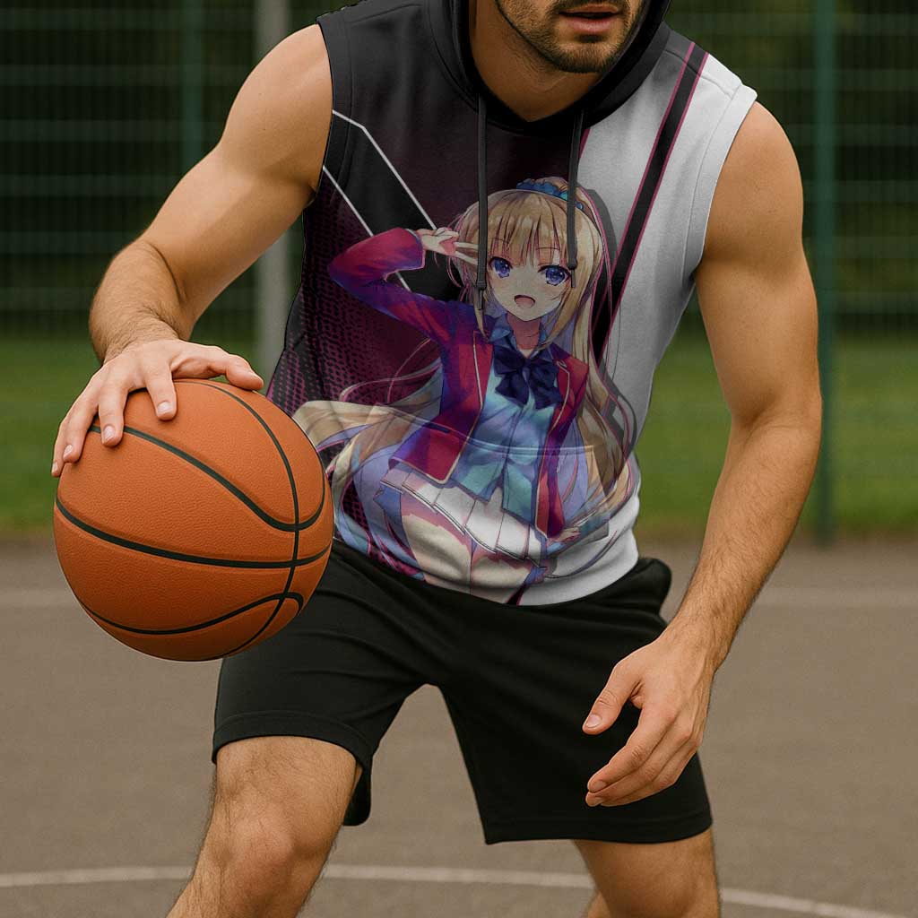 Kei Karuizawa Sleeveless Hoodie Playful Modern School Anime Style