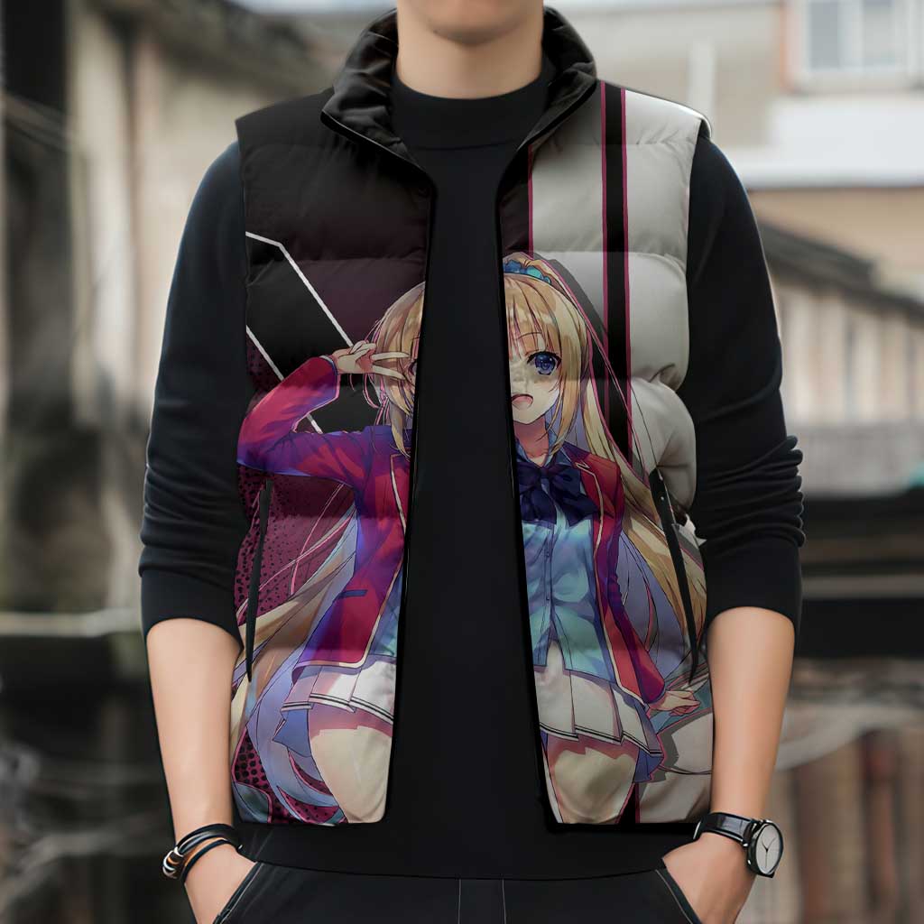 Kei Karuizawa Sleeveless Puffer Jacket Playful Modern School Anime Style