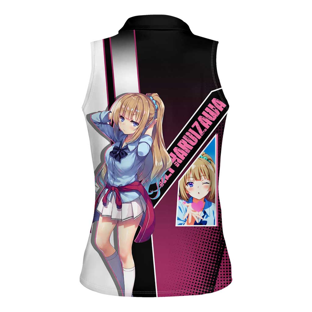 Kei Karuizawa Women Sleeveless Polo Shirt Playful Modern School Anime Style