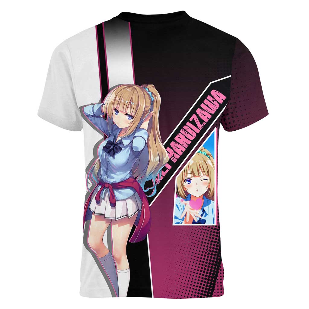 Kei Karuizawa Women V-Neck T-Shirt Playful Modern School Anime Style