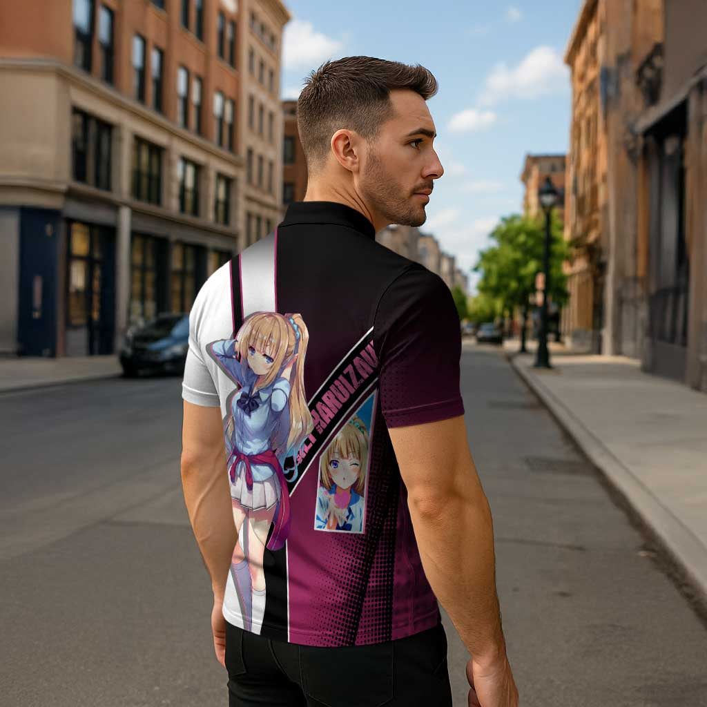 Kei Karuizawa Zipper Polo Shirt Playful Modern School Anime Style