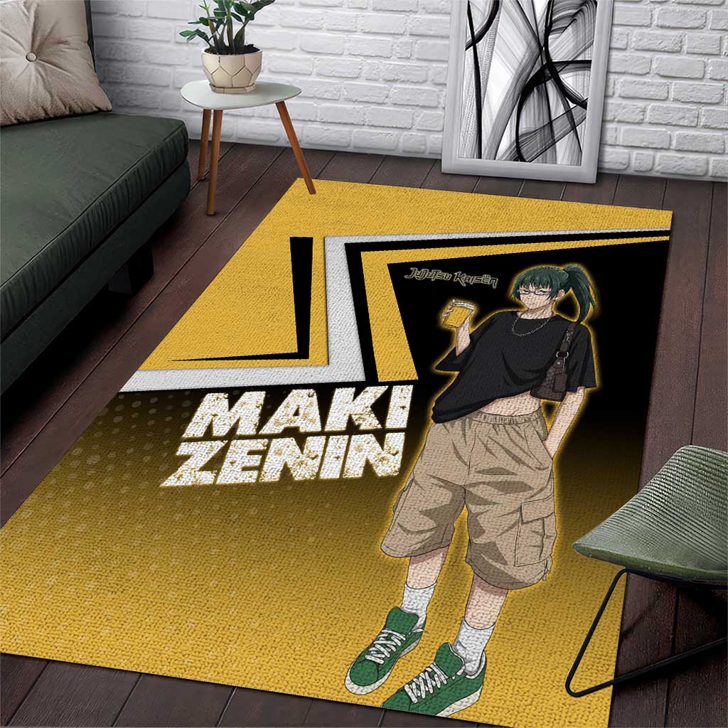 Maki Zenin Area Rug Jujutsu Kaisen Streetwear Style