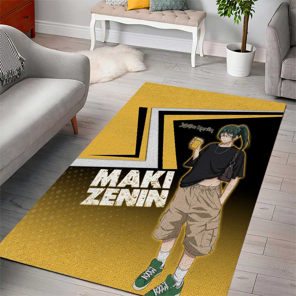 Maki Zenin Area Rug Jujutsu Kaisen Streetwear Style
