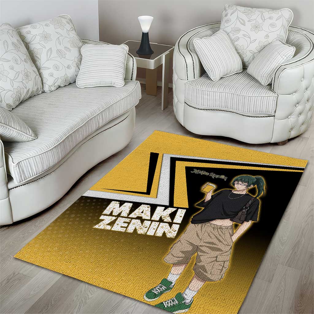 Maki Zenin Area Rug Jujutsu Kaisen Streetwear Style