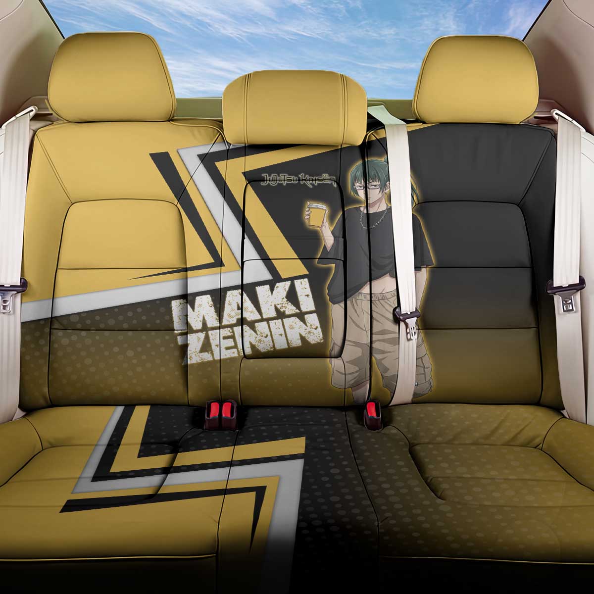 Maki Zenin Back Car Seat Cover Jujutsu Kaisen Streetwear Style