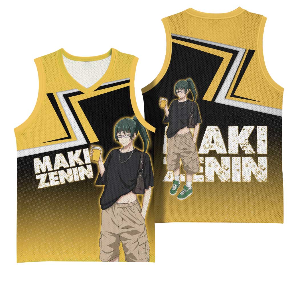 Maki Zenin Basketball Jersey Jujutsu Kaisen Streetwear Style