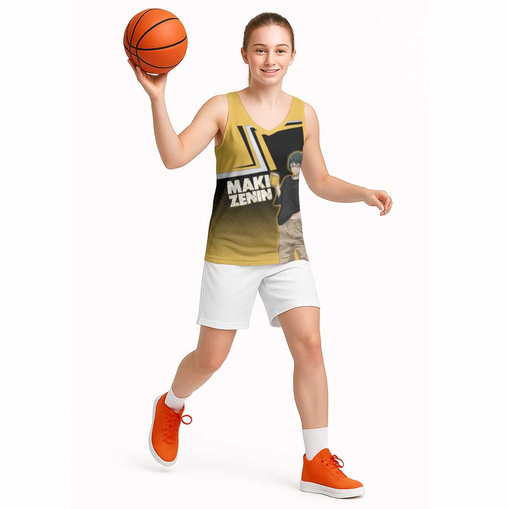 Maki Zenin Basketball Jersey Jujutsu Kaisen Streetwear Style