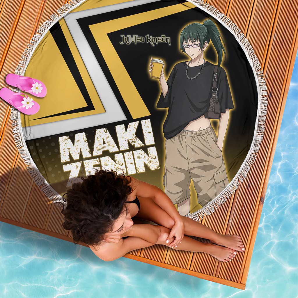Maki Zenin Beach Blanket Jujutsu Kaisen Streetwear Style