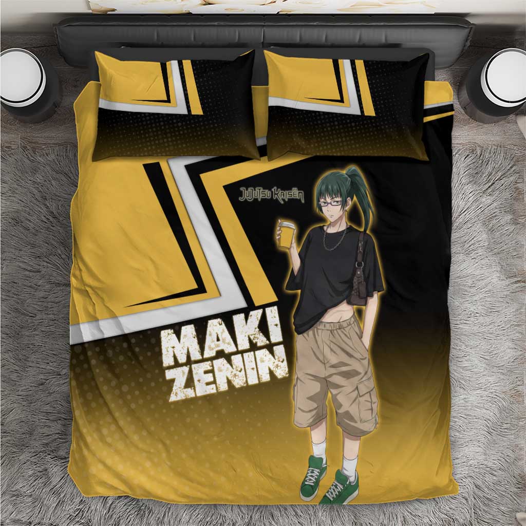 Maki Zenin Bedding Set Jujutsu Kaisen Streetwear Style