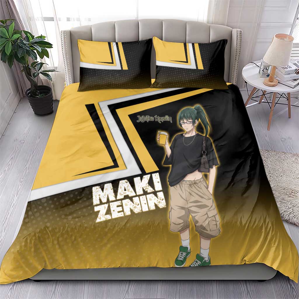 Maki Zenin Bedding Set Jujutsu Kaisen Streetwear Style
