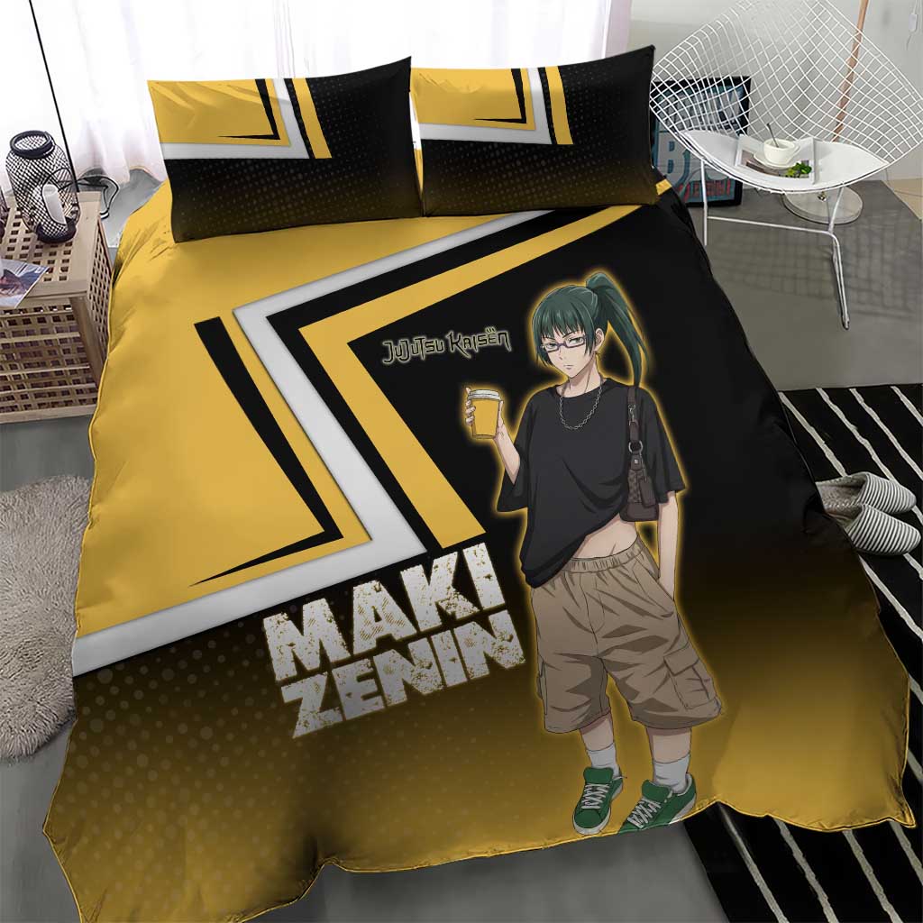 Maki Zenin Bedding Set Jujutsu Kaisen Streetwear Style