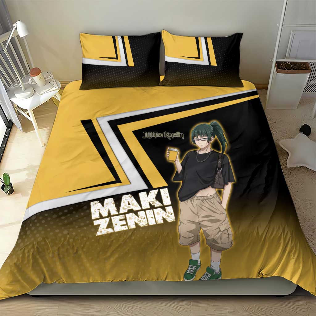 Maki Zenin Bedding Set Jujutsu Kaisen Streetwear Style