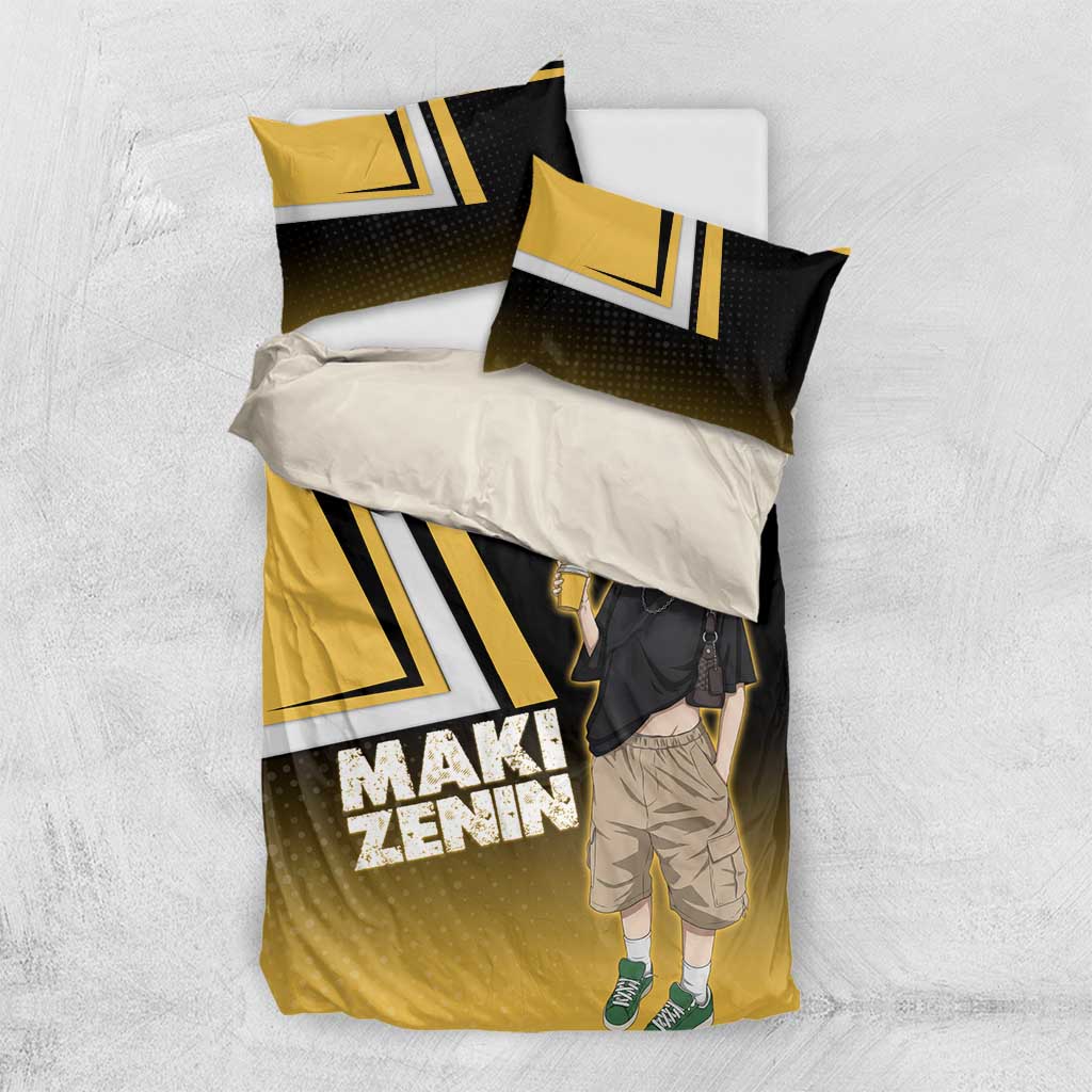 Maki Zenin Bedding Set Jujutsu Kaisen Streetwear Style