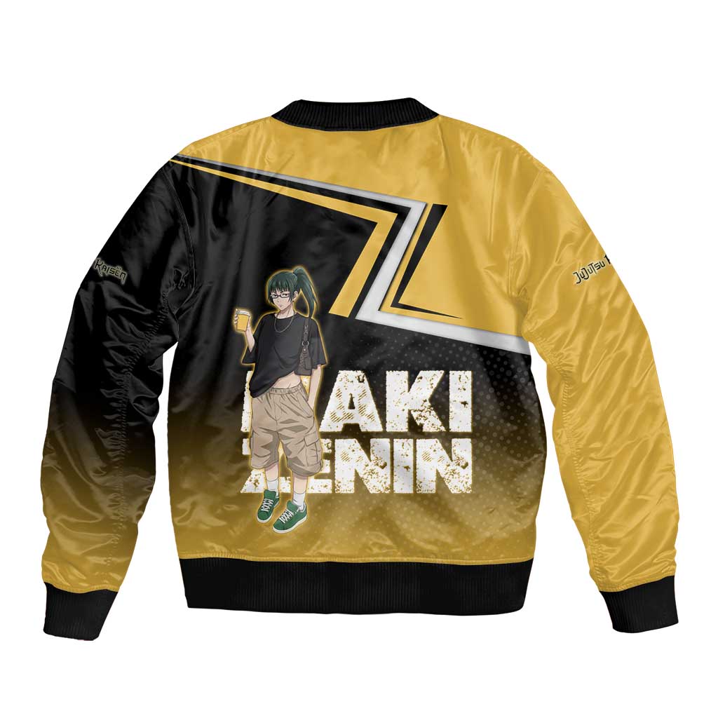 Maki Zenin Bomber Jacket Jujutsu Kaisen Streetwear Style