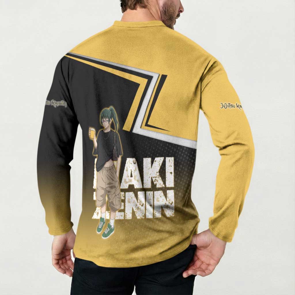 Maki Zenin Button Sweatshirt Jujutsu Kaisen Streetwear Style