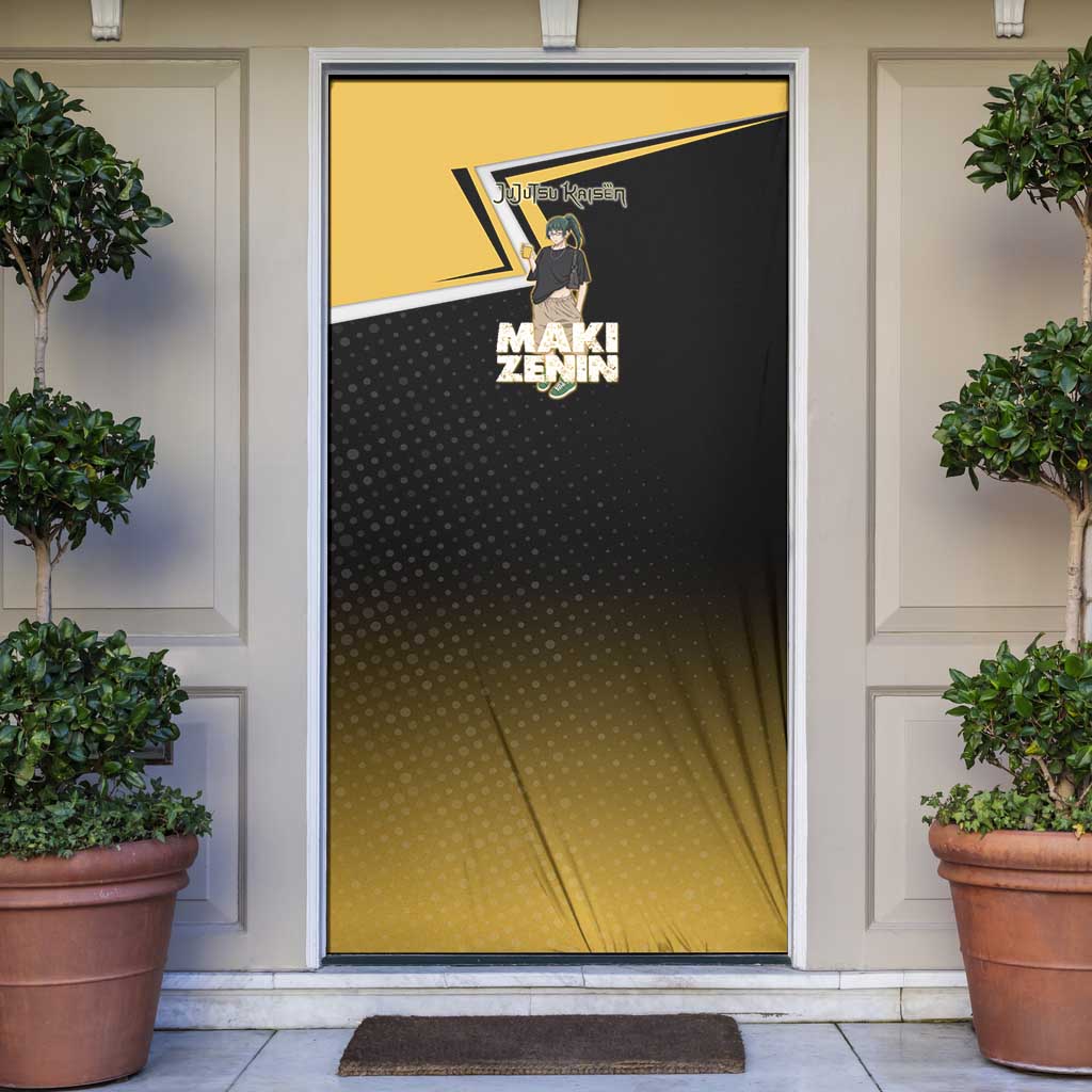 Maki Zenin Door Cover Jujutsu Kaisen Streetwear Style