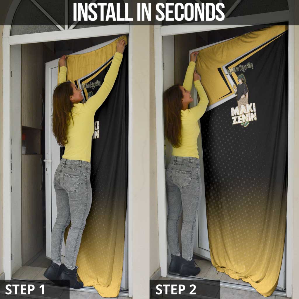 Maki Zenin Door Cover Jujutsu Kaisen Streetwear Style