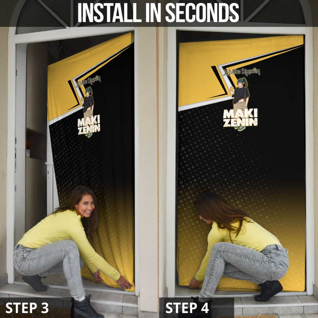 Maki Zenin Door Cover Jujutsu Kaisen Streetwear Style