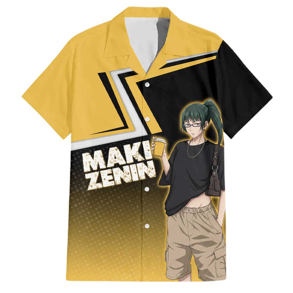 Maki Zenin Family Matching Long Sleeve Bodycon Dress and Hawaiian Shirt Jujutsu Kaisen Streetwear Style