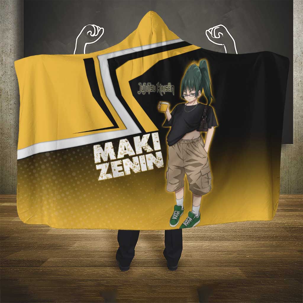 Maki Zenin Hooded Blanket Jujutsu Kaisen Streetwear Style