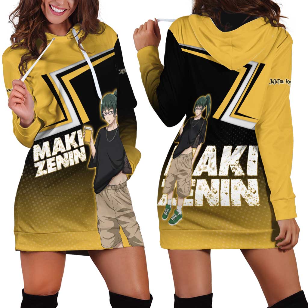 Maki Zenin Hoodie Dress Jujutsu Kaisen Streetwear Style